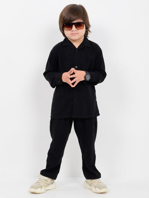 Imported Wash & Wear 2 Piece Set (Black)